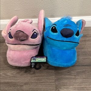 Disney’s Stitch and Angel Plush Slippers Adult Women’s 9-10